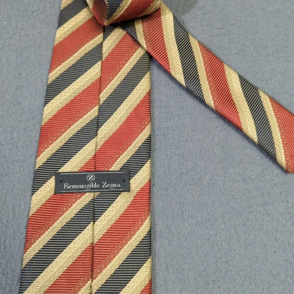 Ermenegildo Zegna Repp Tie 3.5